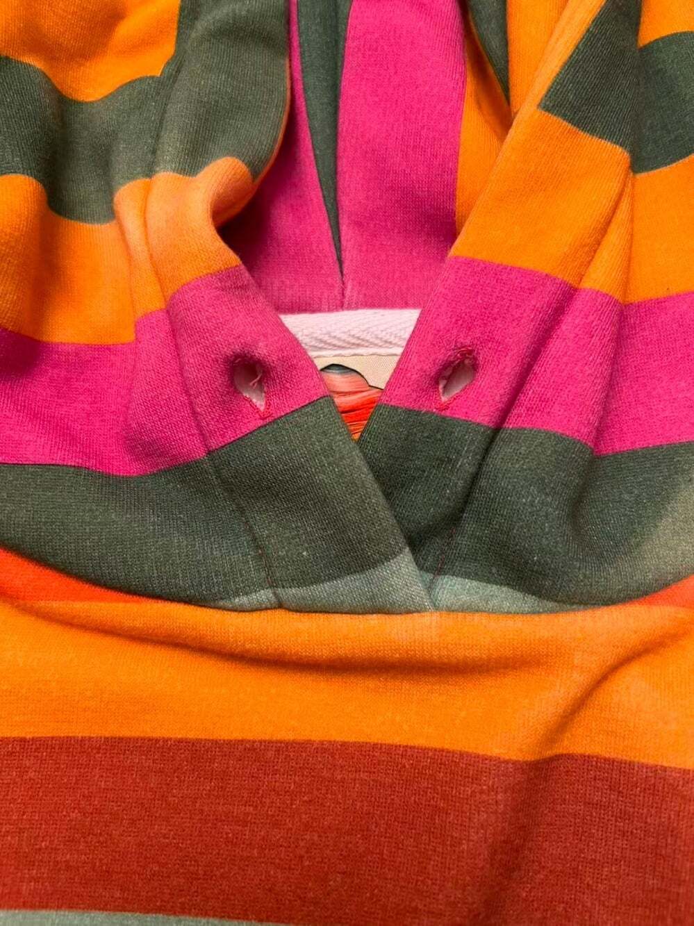 NWOT Farm Rio Hoodie Concentric Square Geometric Oversized Sweatshirt Size S - Picture 11 of 11
